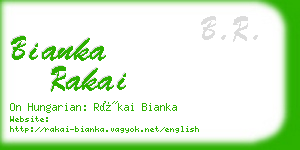 bianka rakai business card